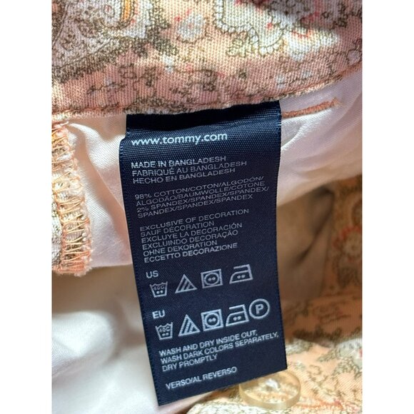 Y2K 2010 Tommy Hilfiger Womens Paisley Print Mini Skirt Size 16 Multicolor - Picture 4 of 6